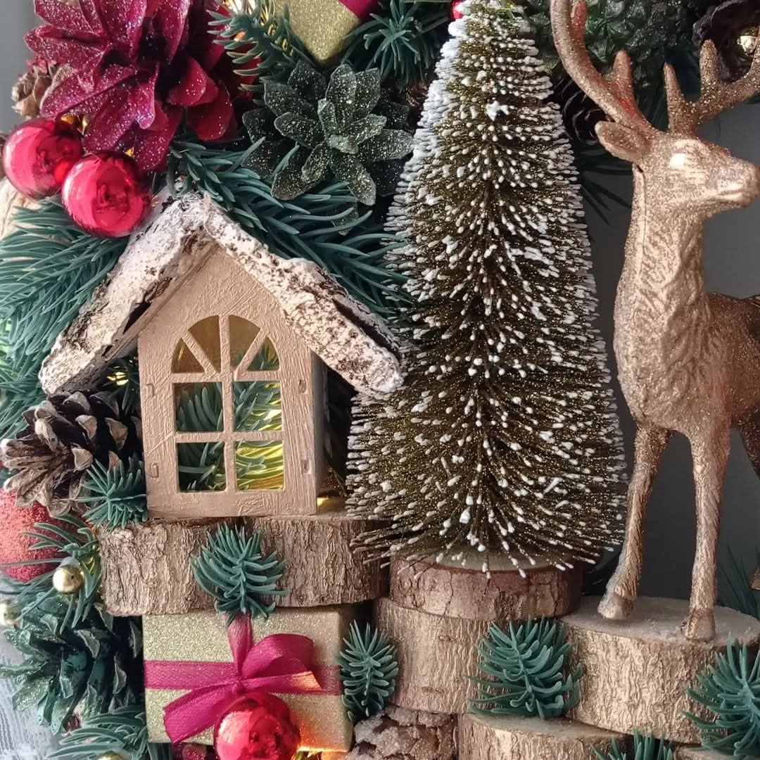 Guirlanda Decoração Natalina Luxo com Led 65CM