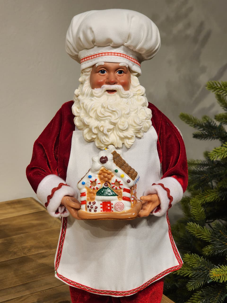 PAPAI NOEL COLECIONÁVEL CONFEITEIRO 46CM