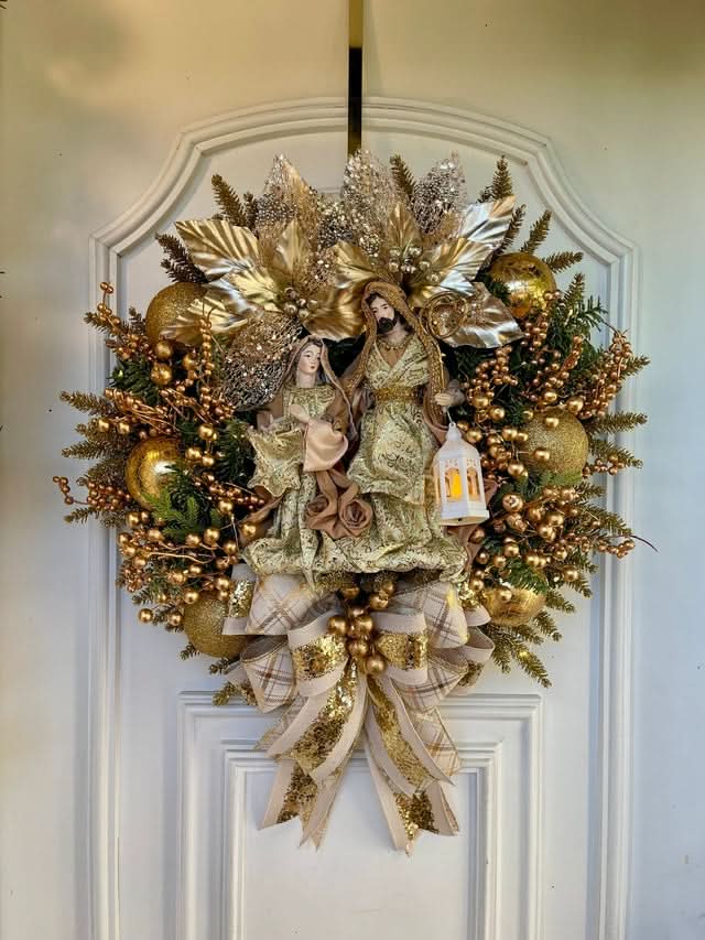 Guirlanda De Natal Sagrada Família C/ Led 50cm