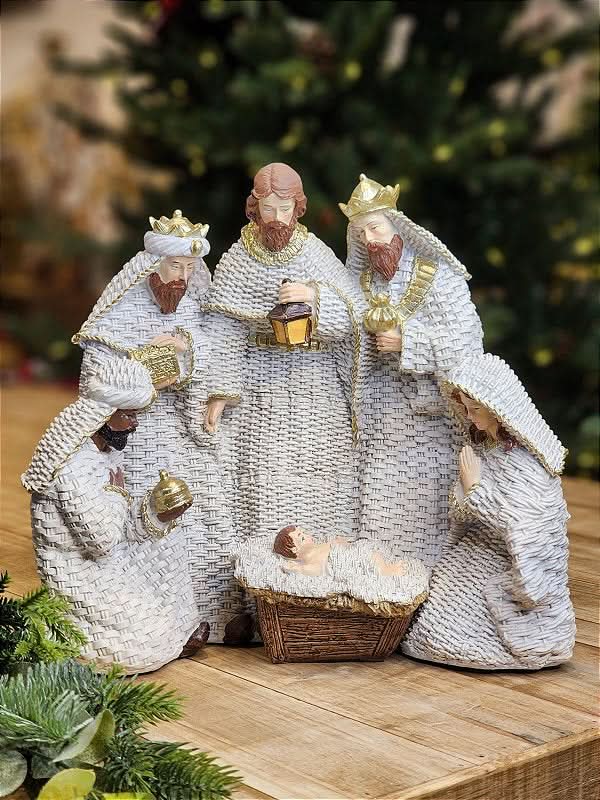 PRESÉPIO EM RESINA BRANCO