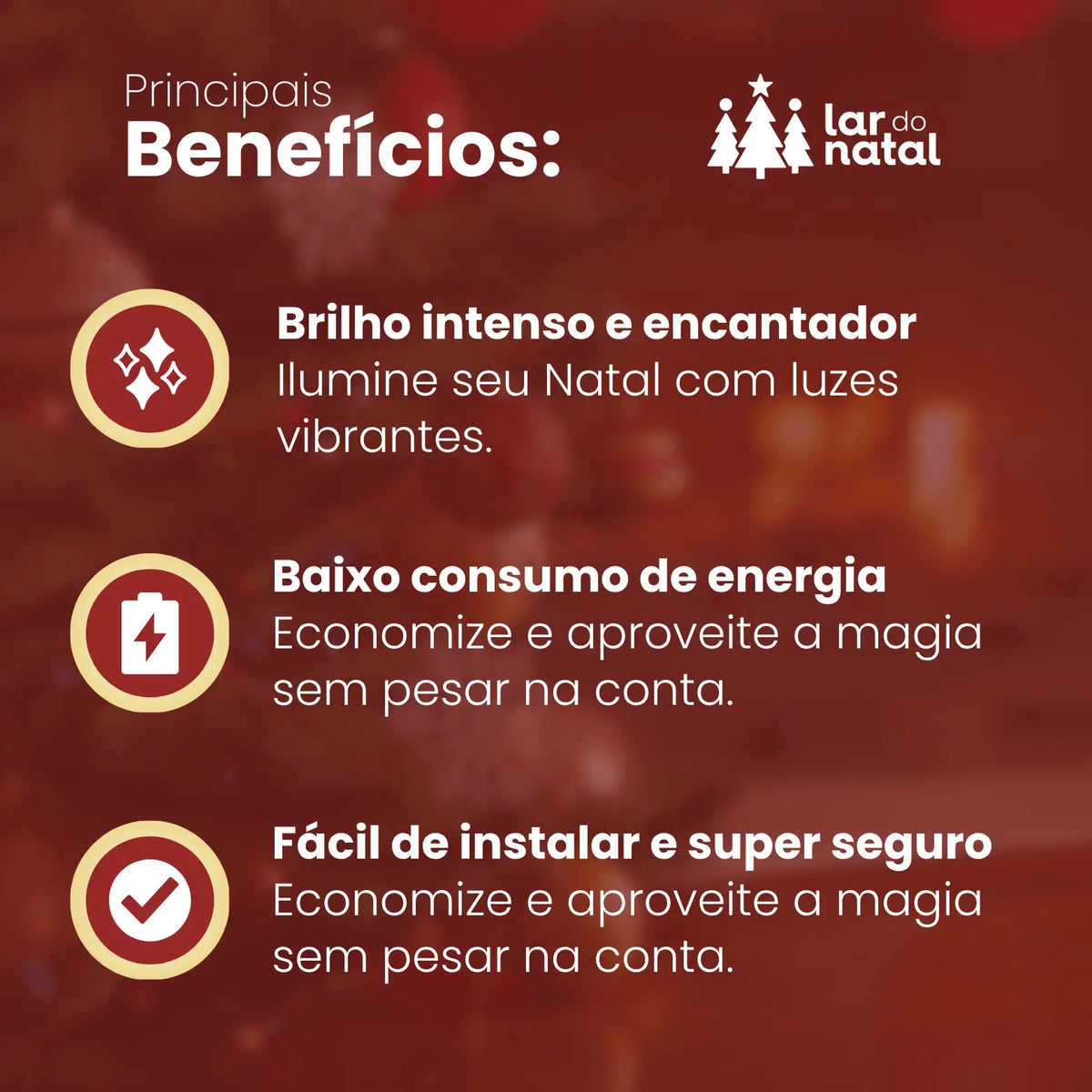 Cordão LED Strobo Bivolt Lar do Natal - Uso Interno e Externo