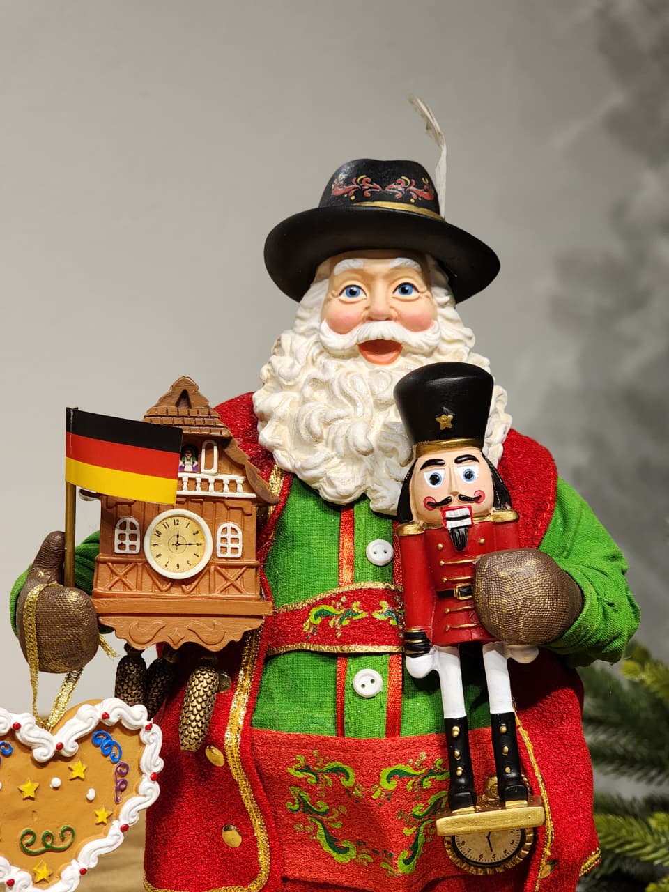 PAPAI NOEL ALEMÃO COLEÇÃO KURT S. ADLER 28CM